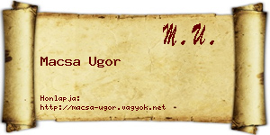 Macsa Ugor névjegykártya